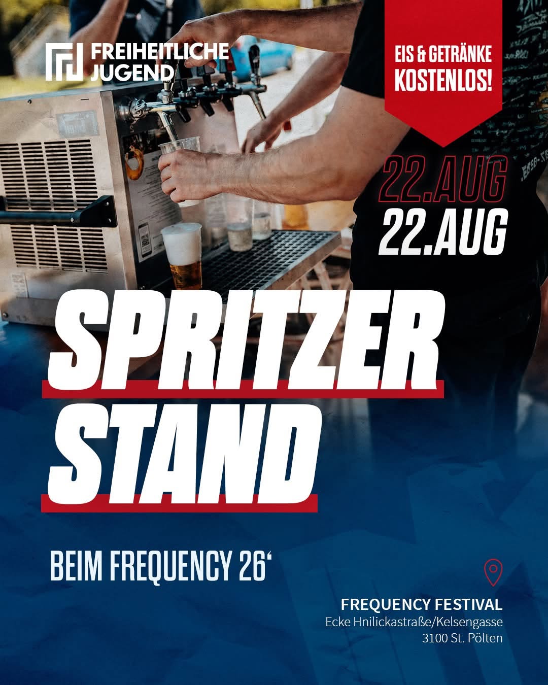 Spritzerstand beim Frequency Festival