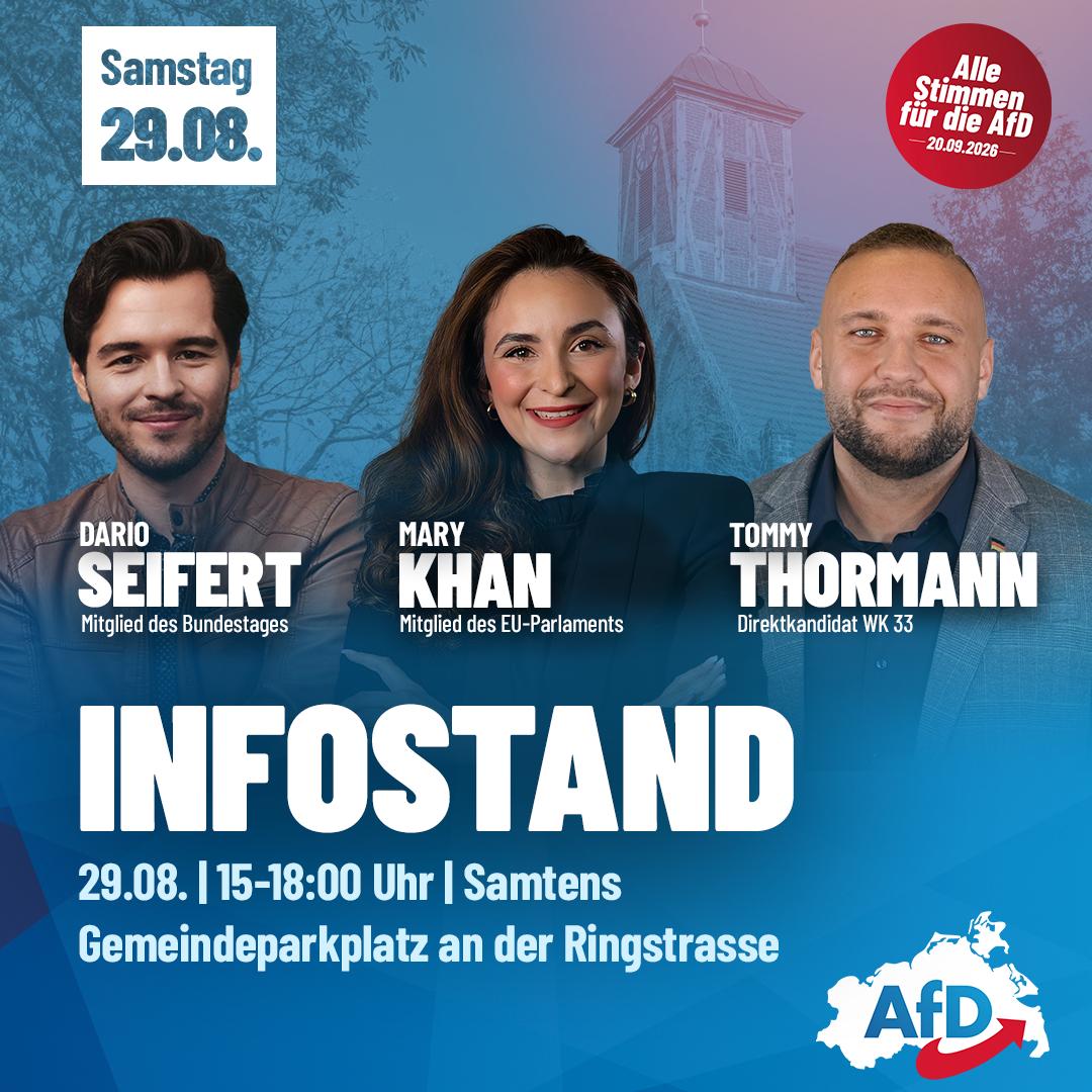 AfD-Infostand in Samtens
