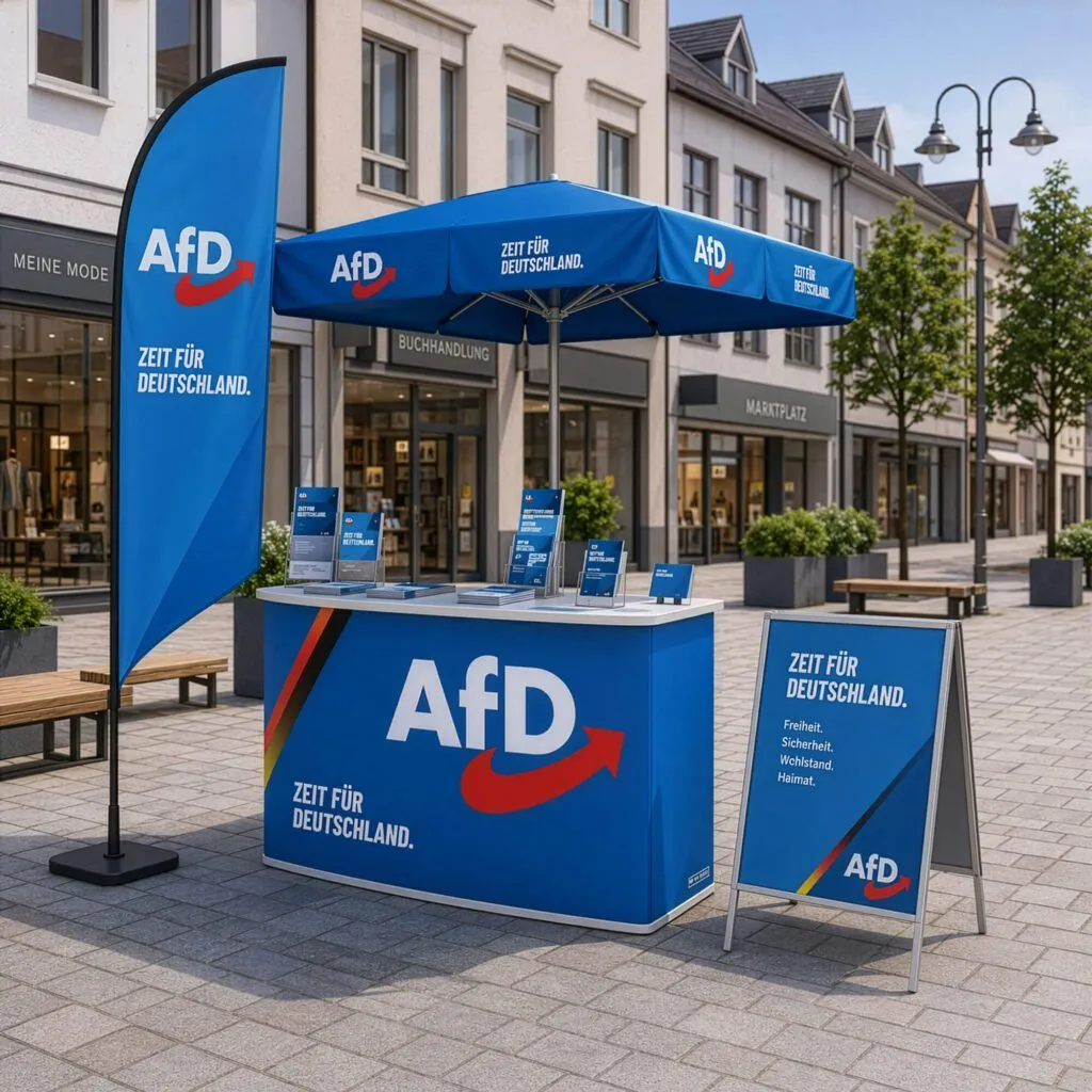 AfD-Infostand in Soltau