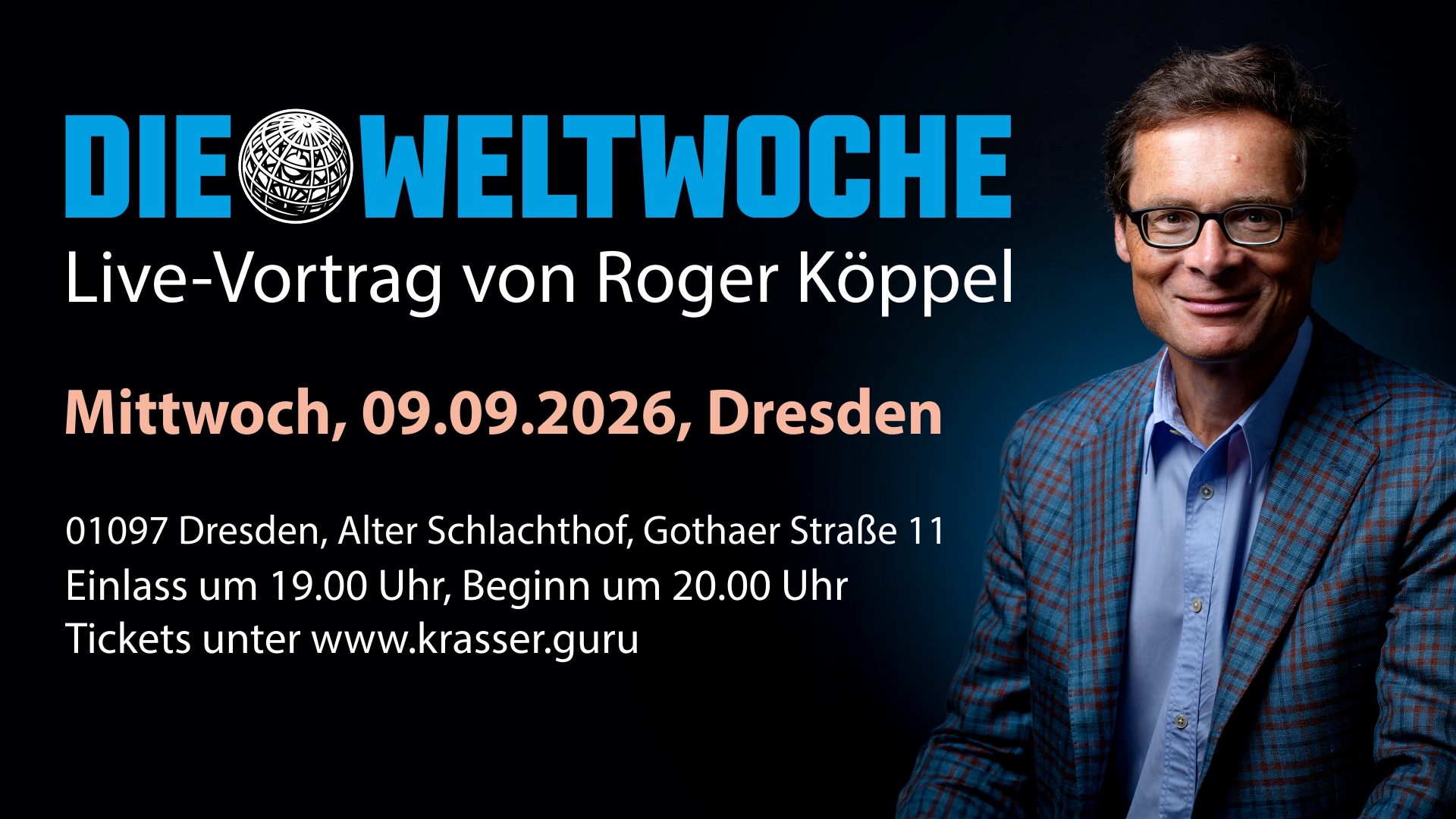 Live-Vortrag von Roger Köppel in Dresden