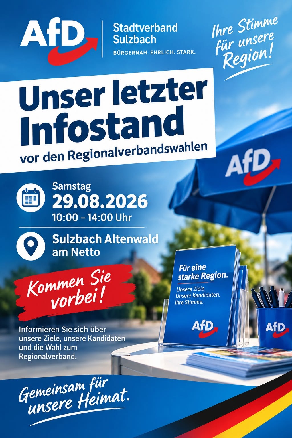 AfD-Infostand Sulzbach/Saar