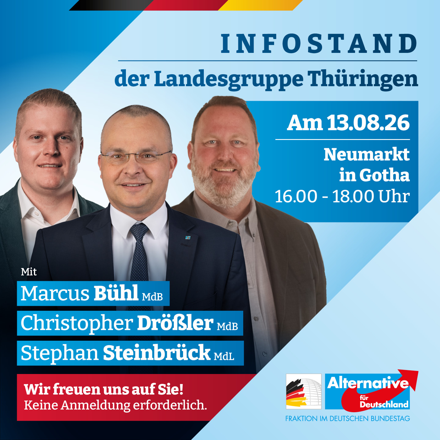 Infostand in Gotha