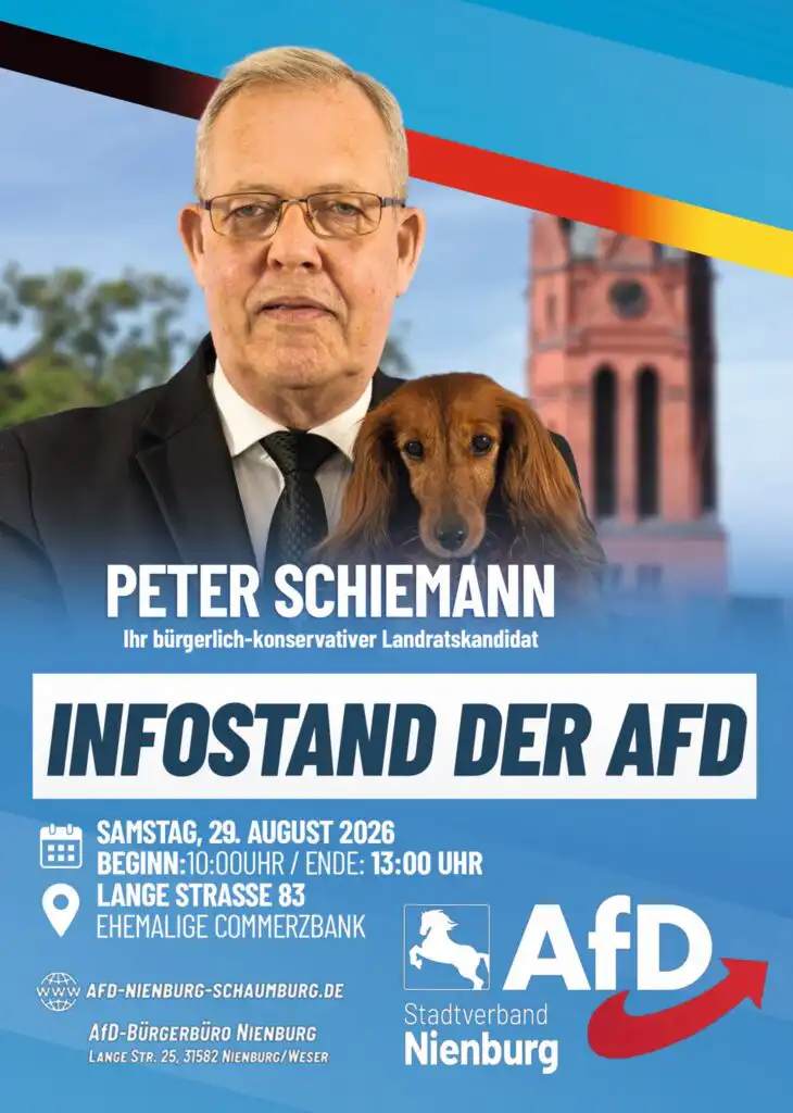 AfD-Infostand in Nienburg