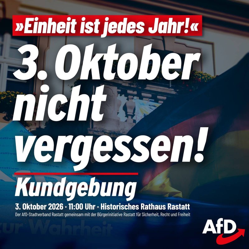 Kundgebung "Einheit ist jedes Jahr"