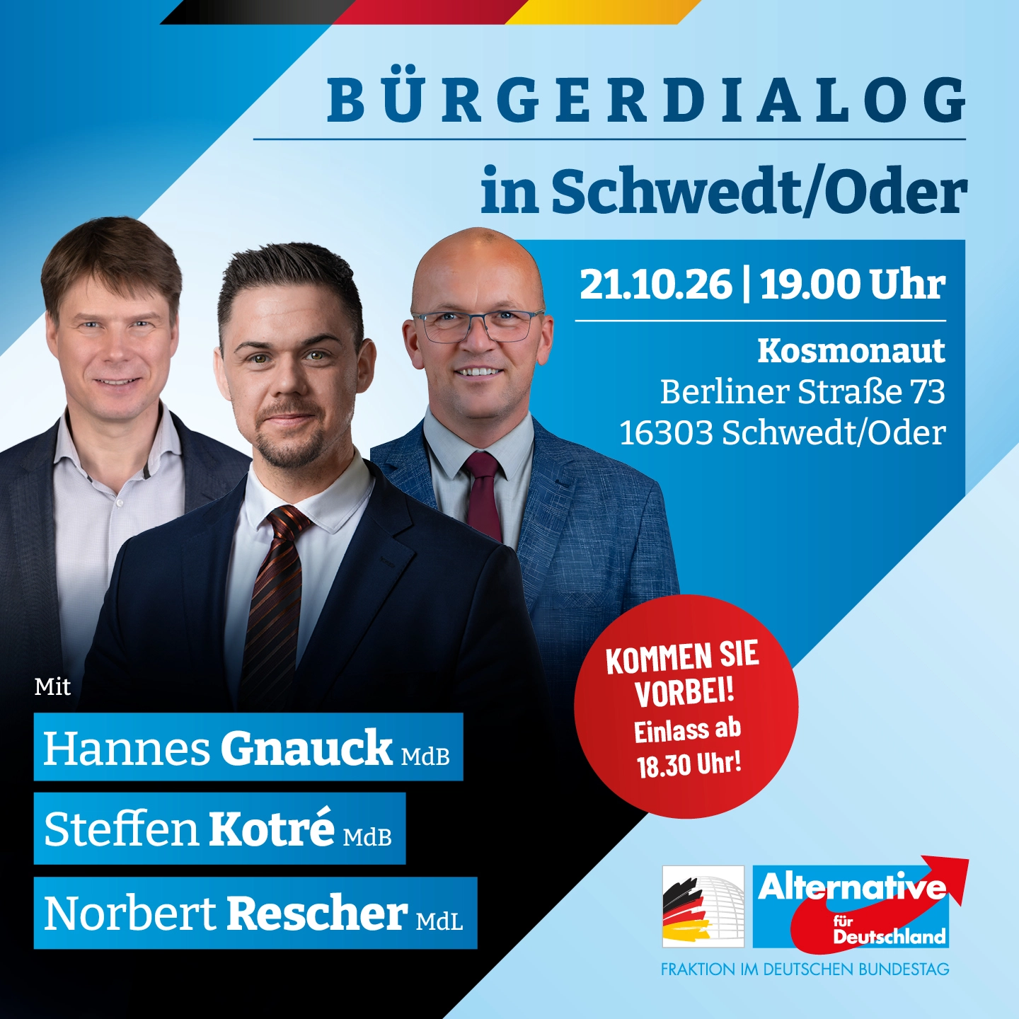 AfD-Bürgerdialog in Schwedt/Oder