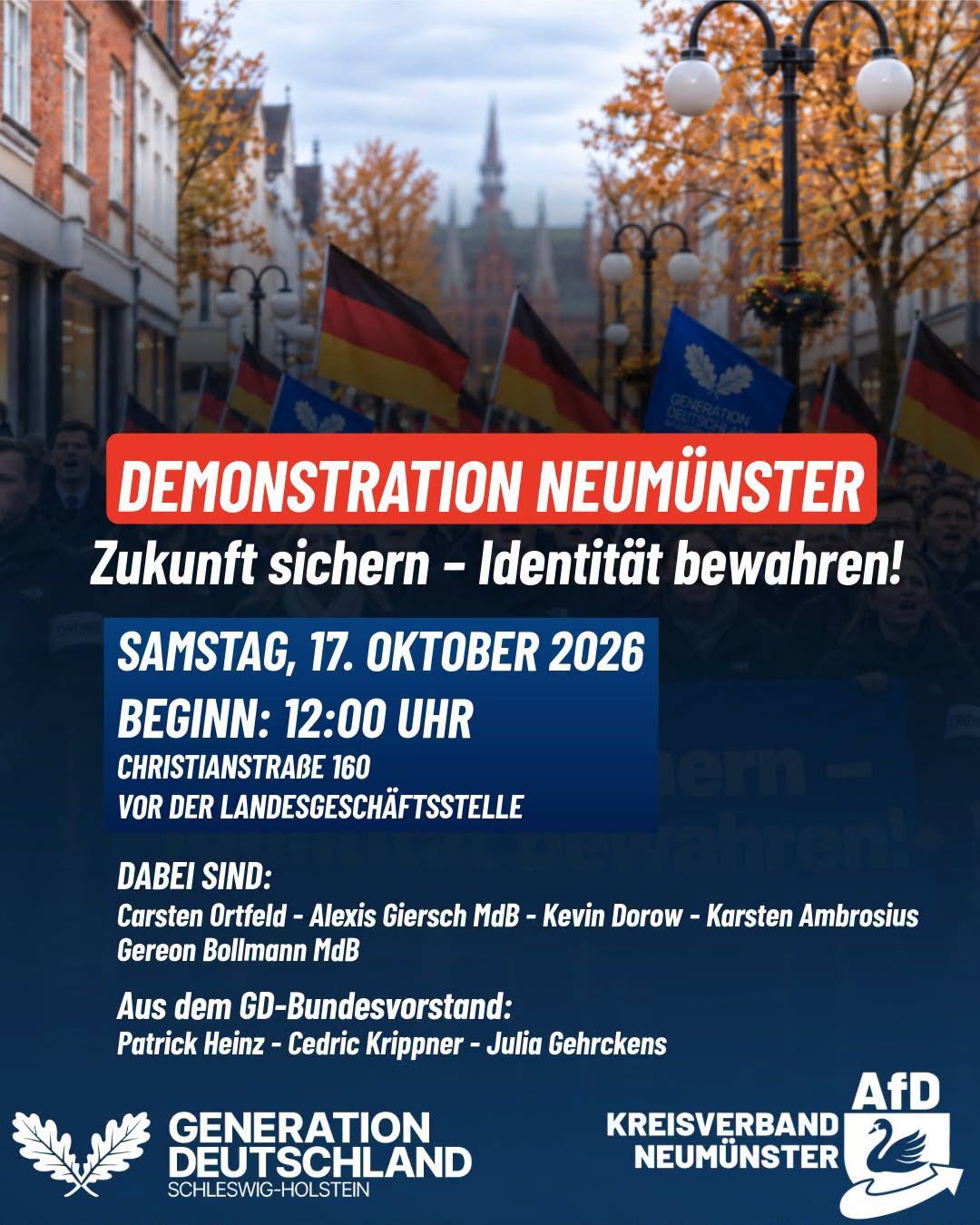 Demonstration „Zukunft sichern – Identität bewahren!“