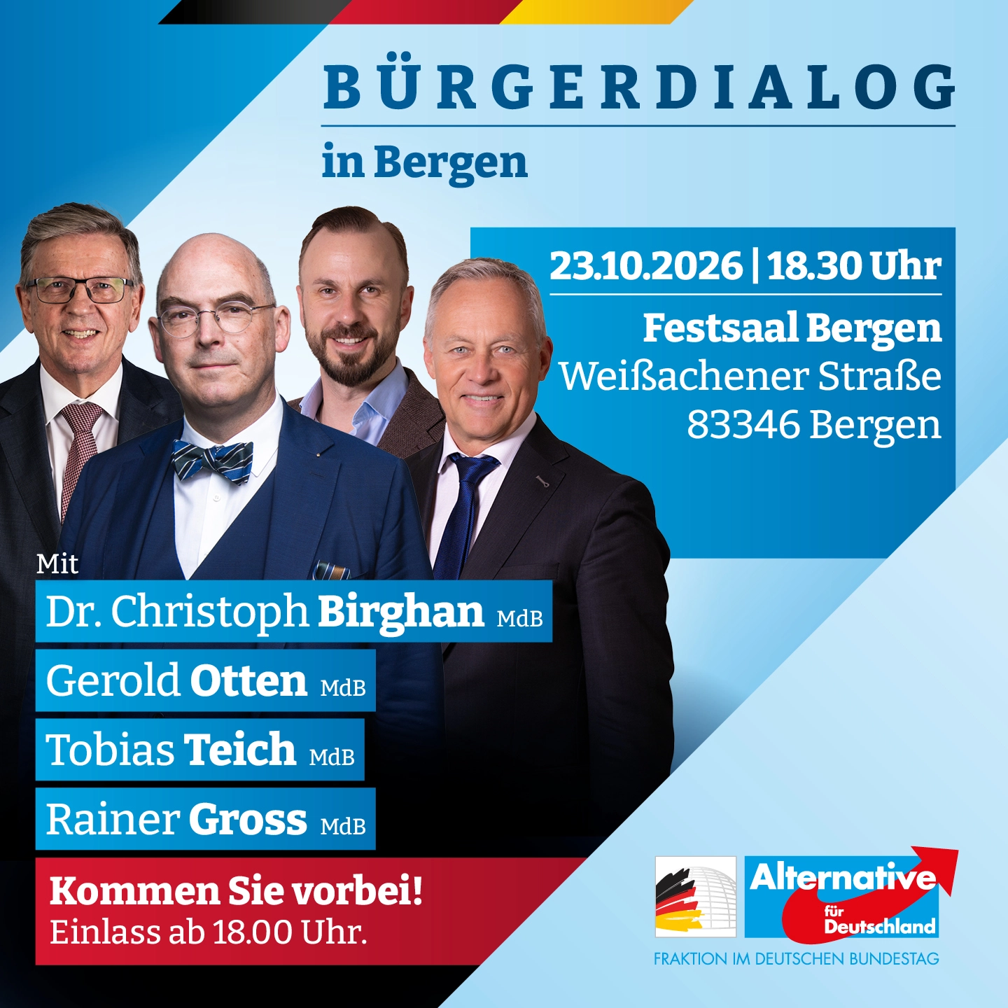 AfD-Bürgerdialog in Bergen