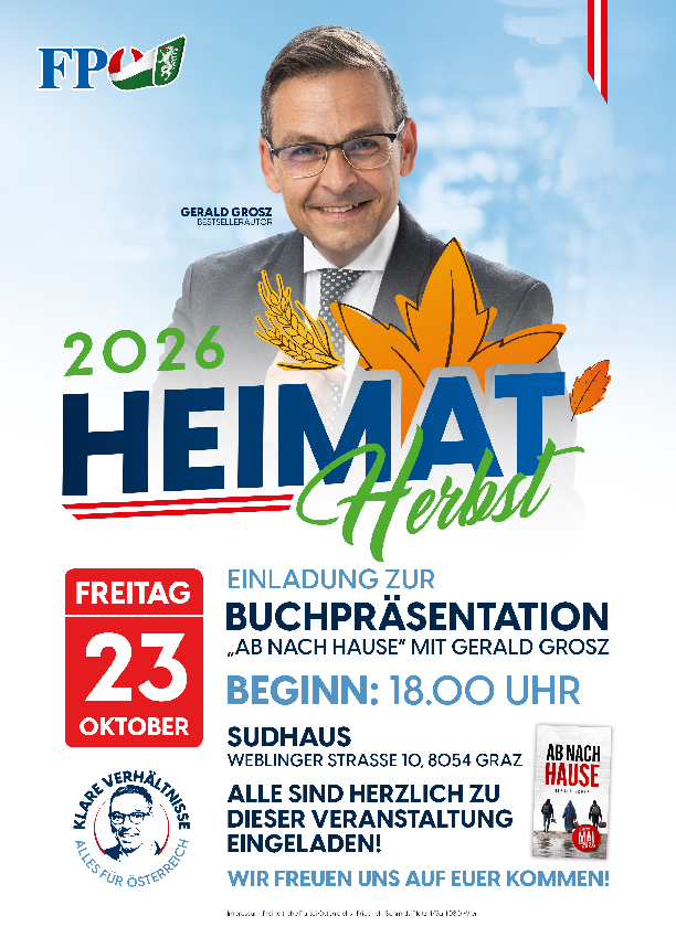 Buchpräsentation "Ab nach Hause" mit Gerald Grosz