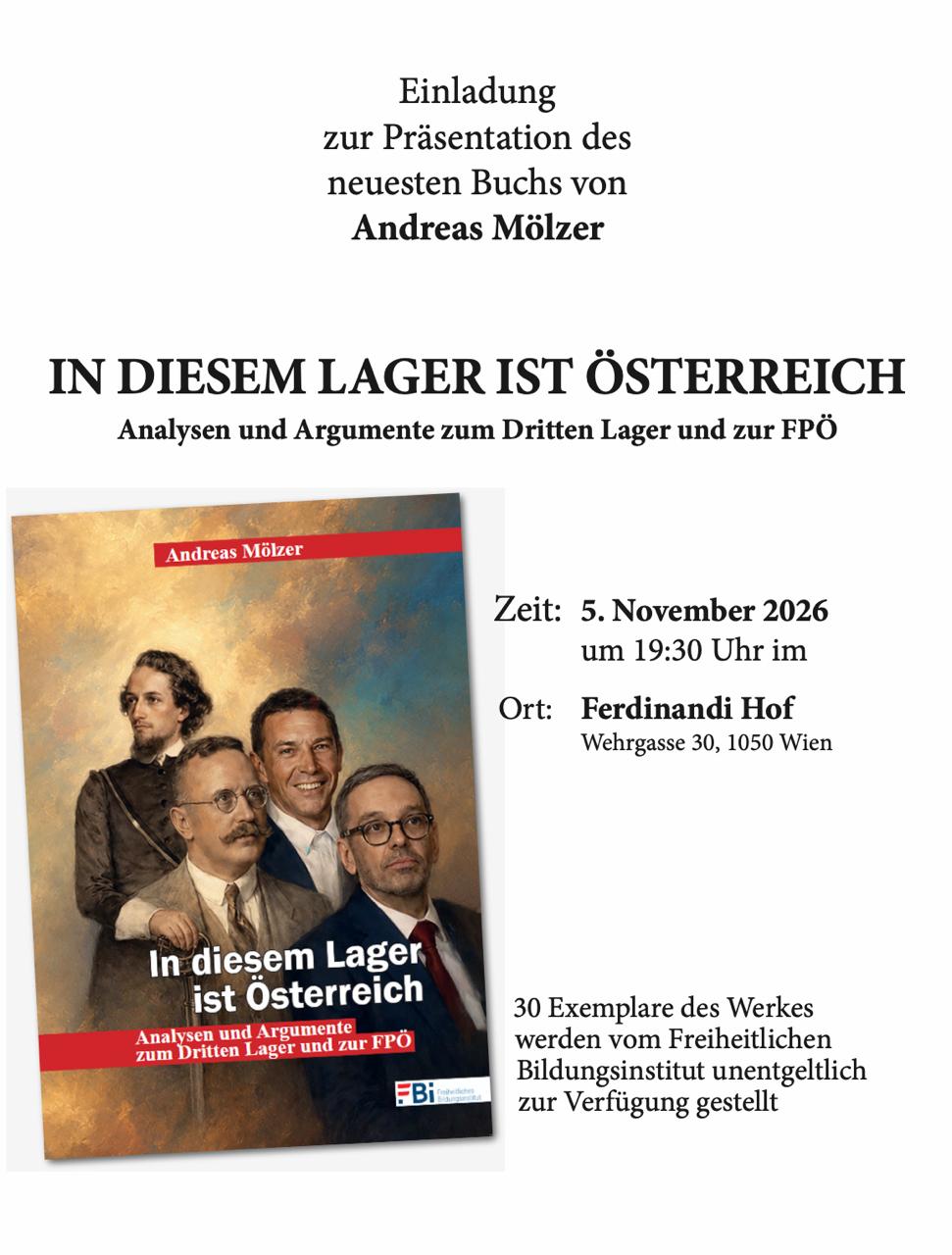 "In diesem Lager ist Österreich": Buchpräsentation mit Andreas Mölzer