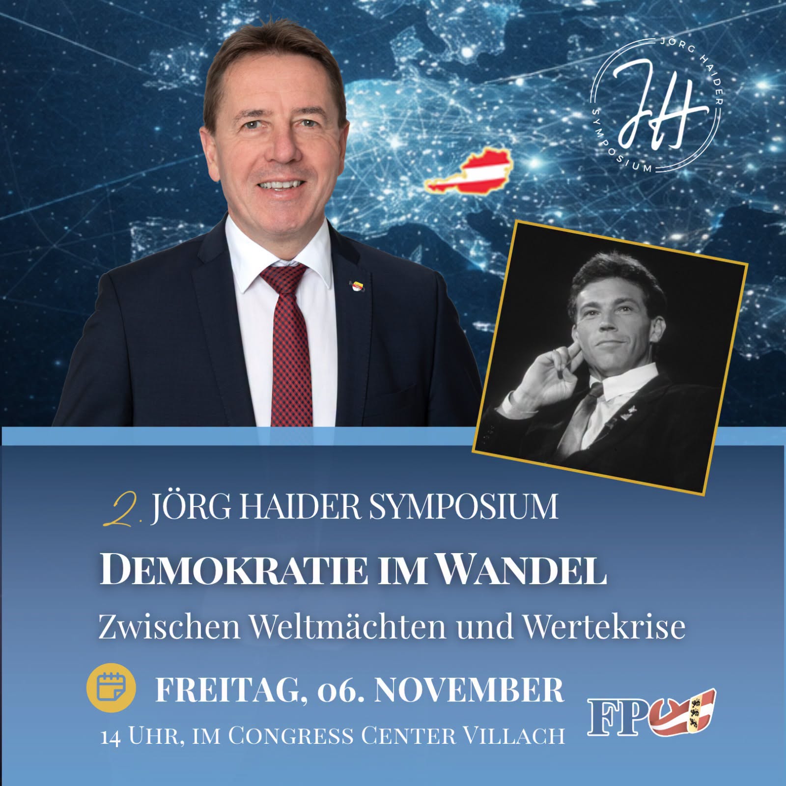 2. Jörg Haider-Symposium: Demokratie im Wandel – Zwischen Weltmächten und Wertekrise