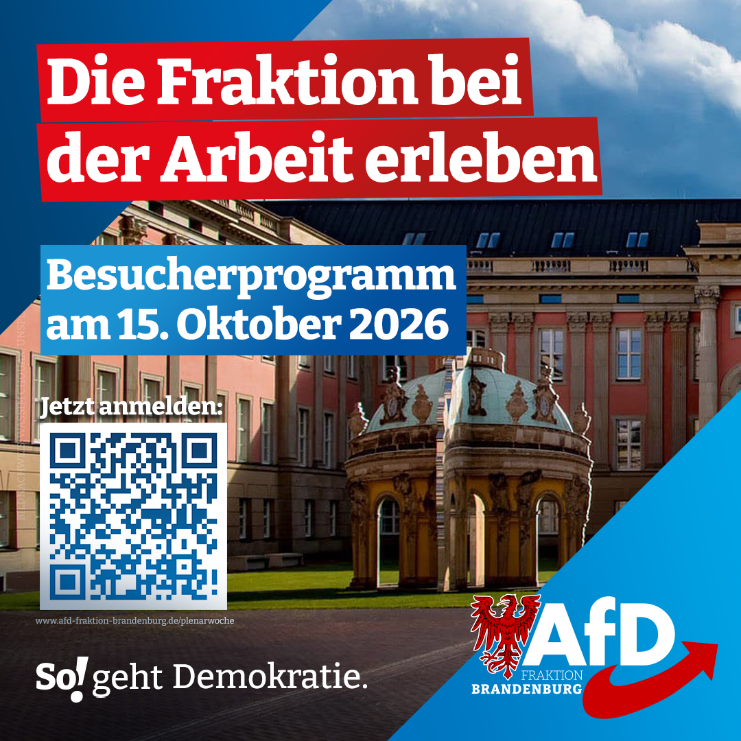 Besucherprogramm - Plenarsitzung im Landtag Brandenburg