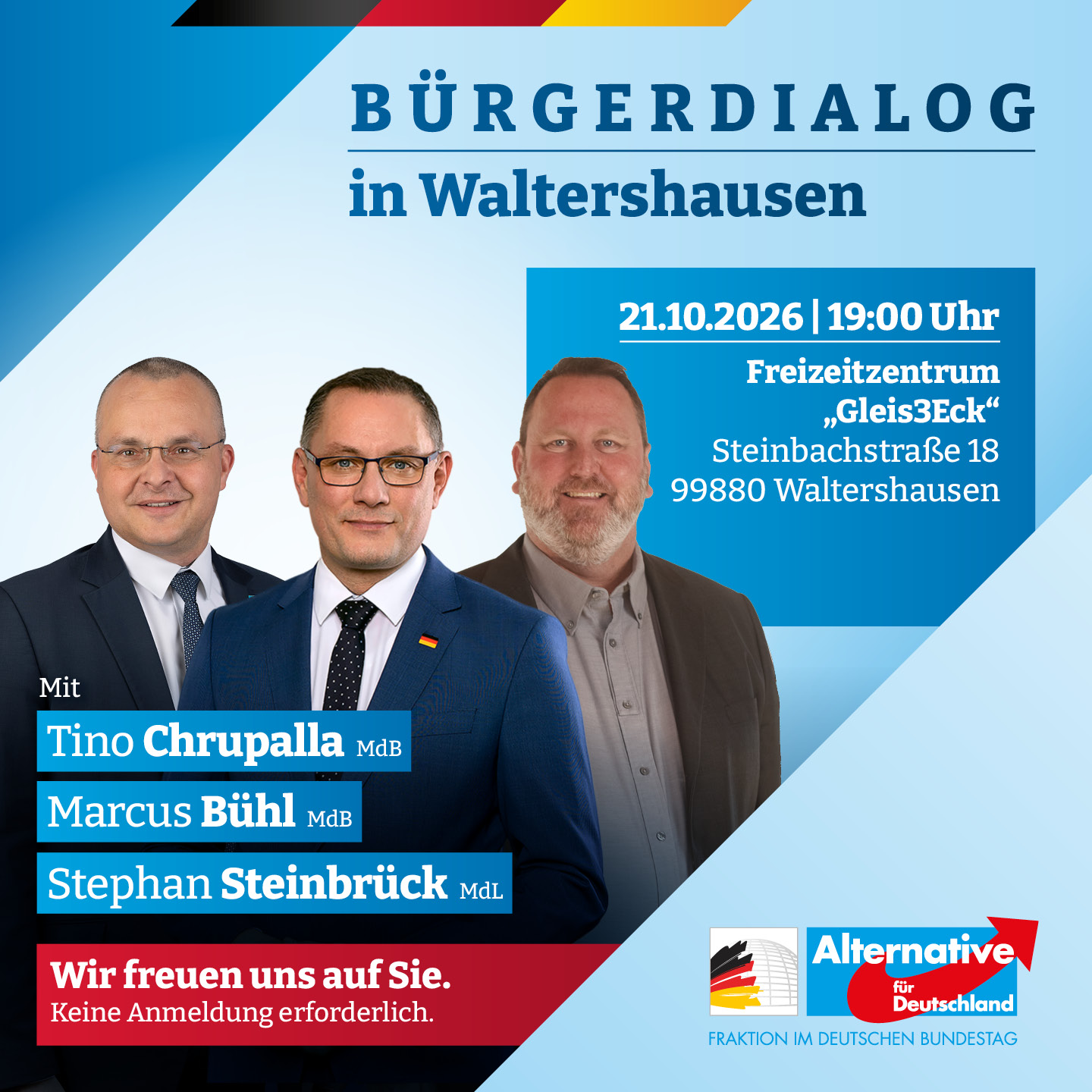 AfD-Bürgerdialog in Waltershausen