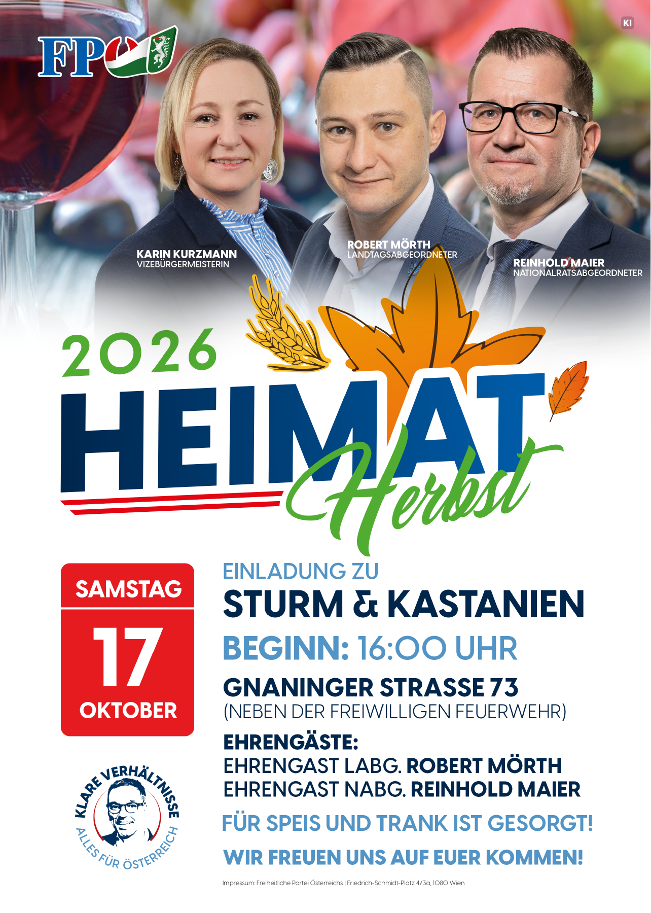 Sturm und Kastanien – FPÖ Gnaning in Fernitz-Mellach