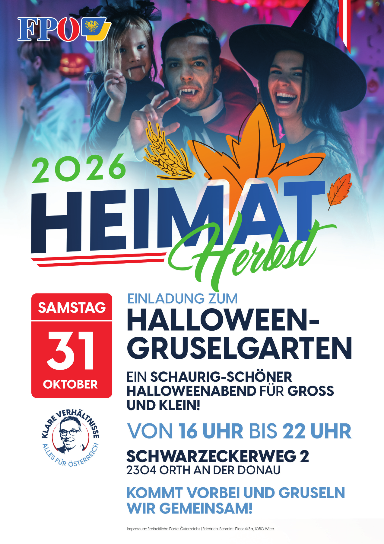 Halloween-Gruselgarten – FPÖ Orth an der Donau