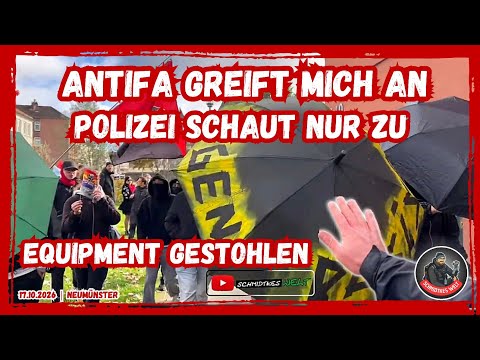 Antifa greift mich an - Polizei geht weg | Neumünster 17.10.26