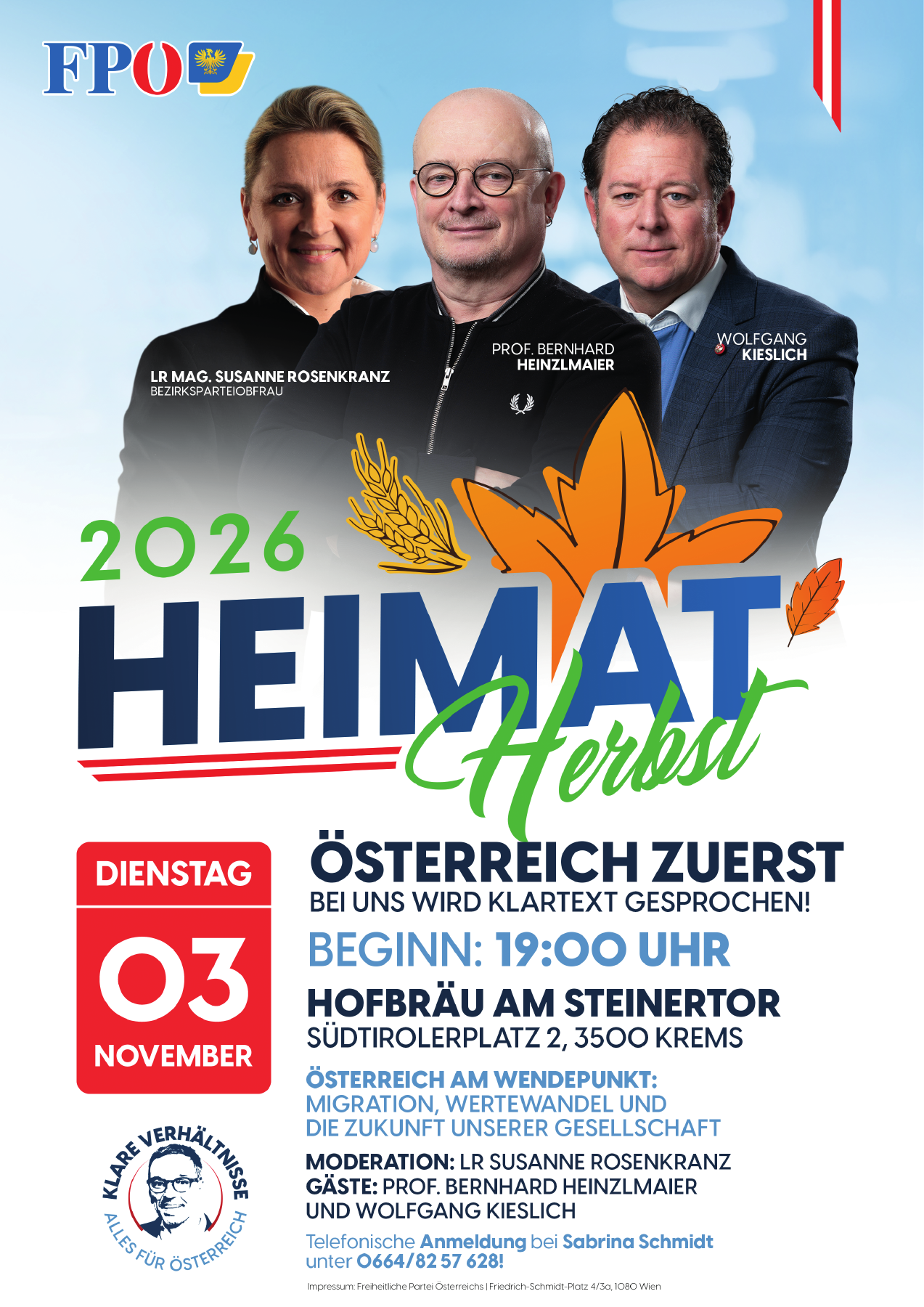 Österreich zuerst: Diskussionsabend – FPÖ Krems