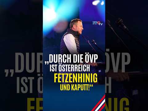 „Durch die ÖVP ist Österreich fetzenhinig und kaputt!“ - Schnedlitz rechnet mit ÖVP ab