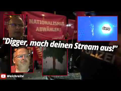 "Schmeißt sich hin, als hätt ich ihm was getan!" Montagsprotest & Campact! Gegendemo Gera 5.10.26
