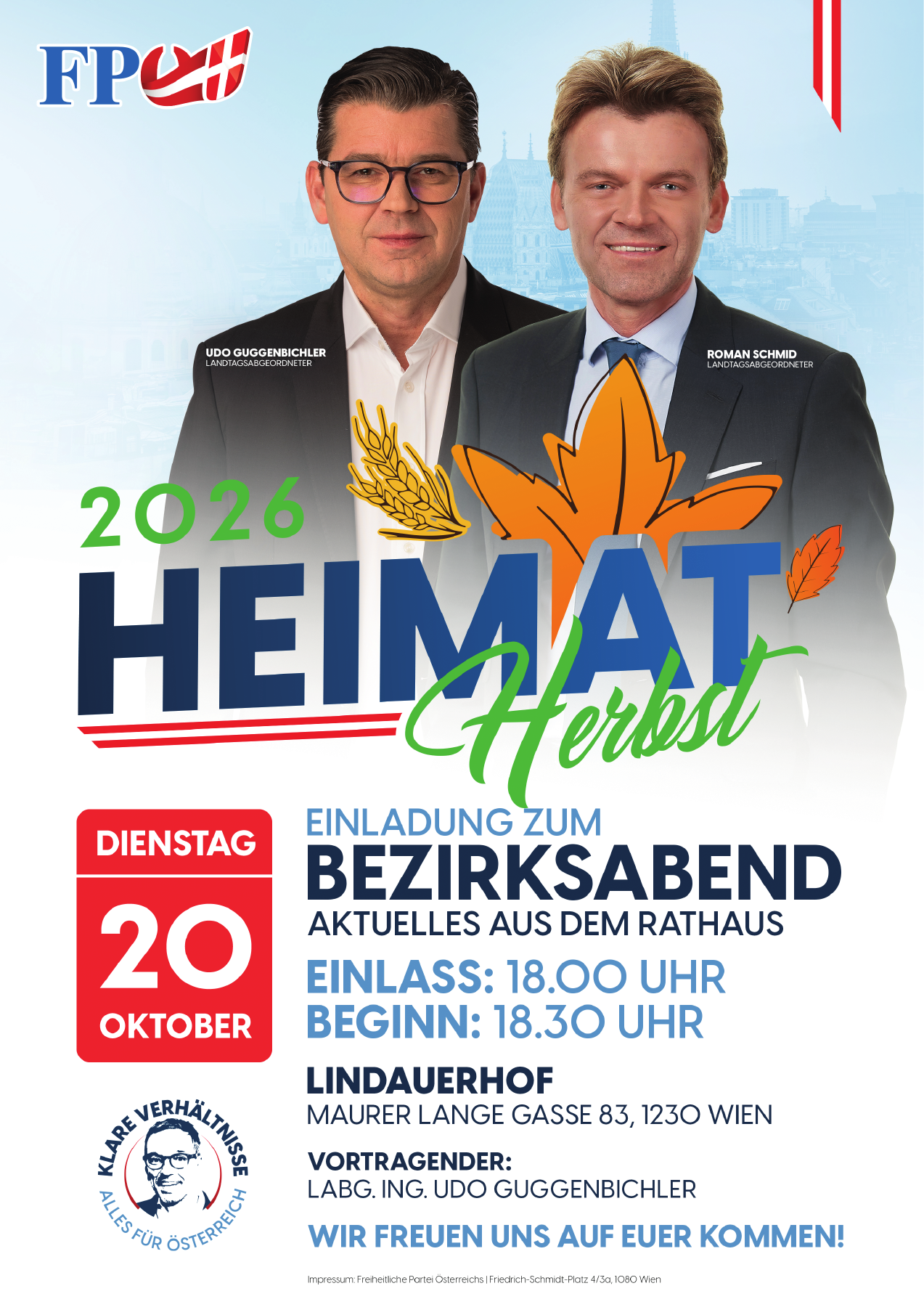 Bezirksabend: Aktuelles aus dem Rathaus – FPÖ Liesing