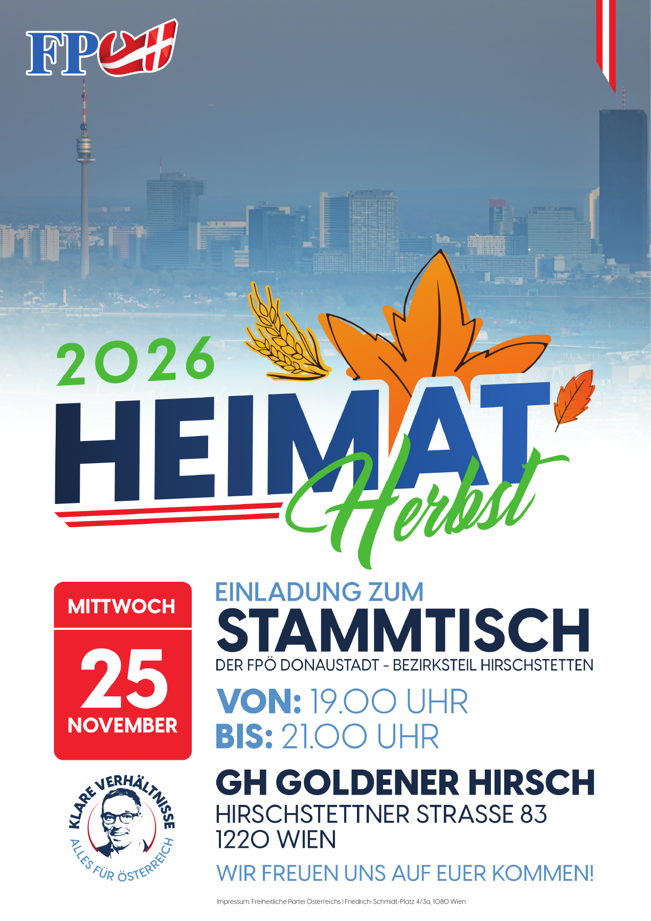 Stammtisch – FPÖ Donaustadt Hirschstetten
