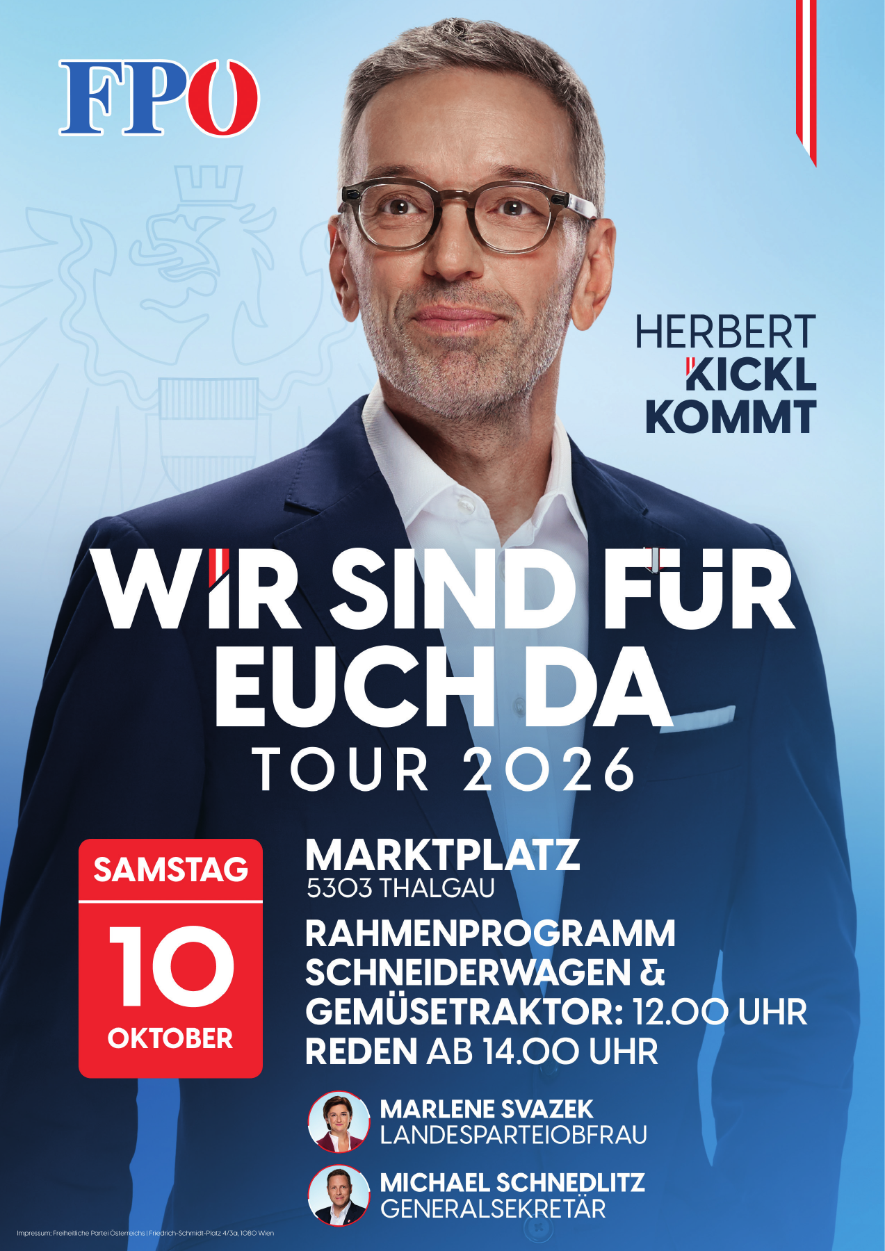 Wir sind für euch da: Herbert Kickl in Thalgau