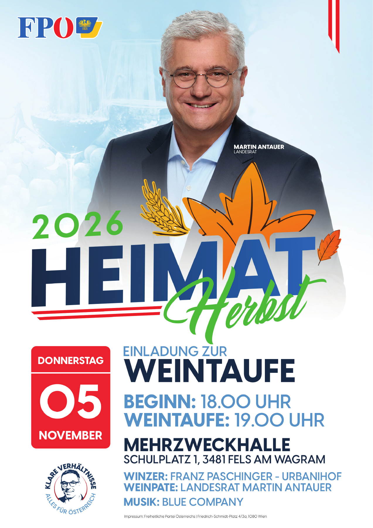 Weintaufe – FPÖ Fels am Wagram