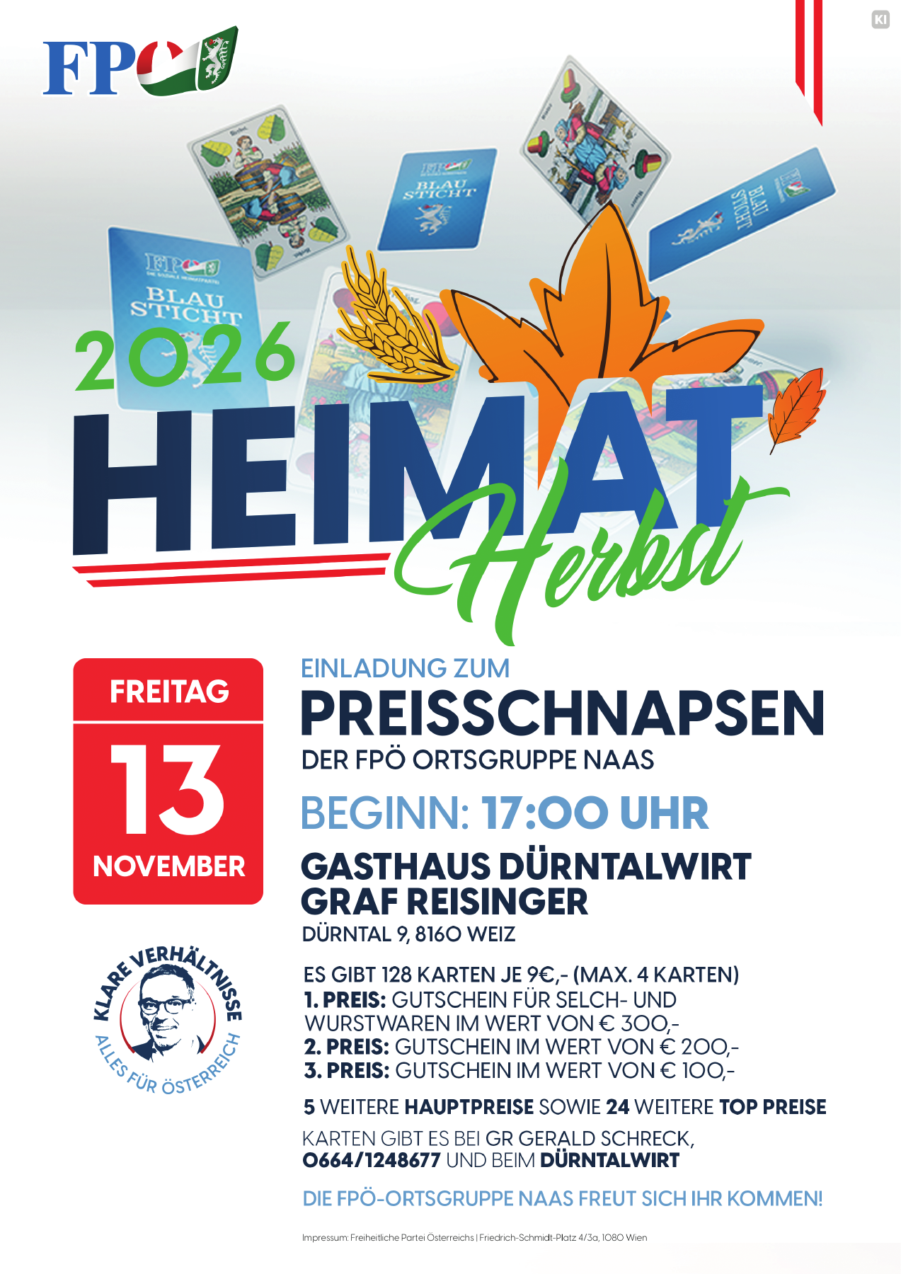 Preisschnapsen der FPÖ Ortsgruppe Naas