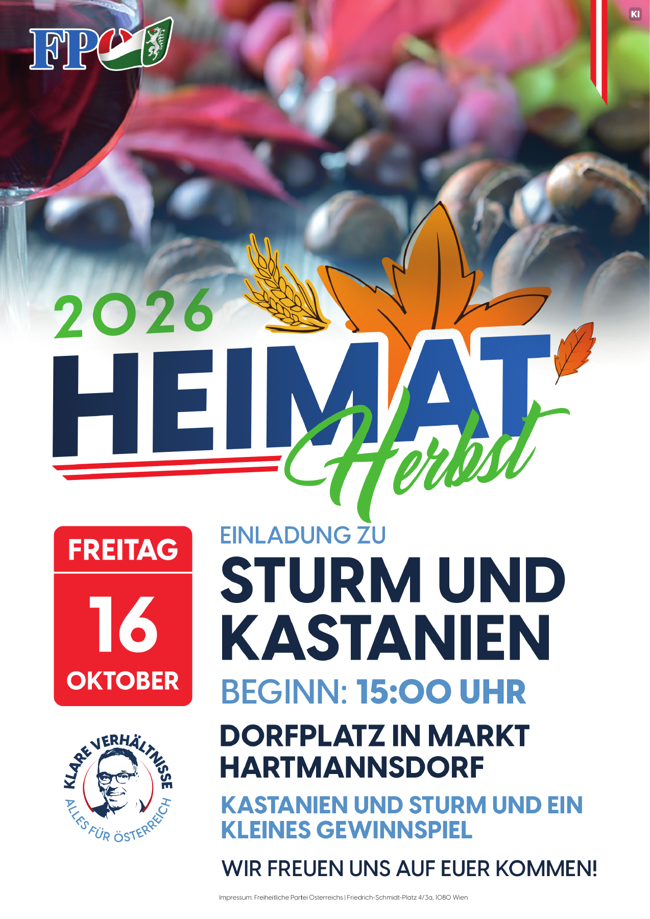 Sturm und Kastanien – FPÖ Markt Hartmannsdorf