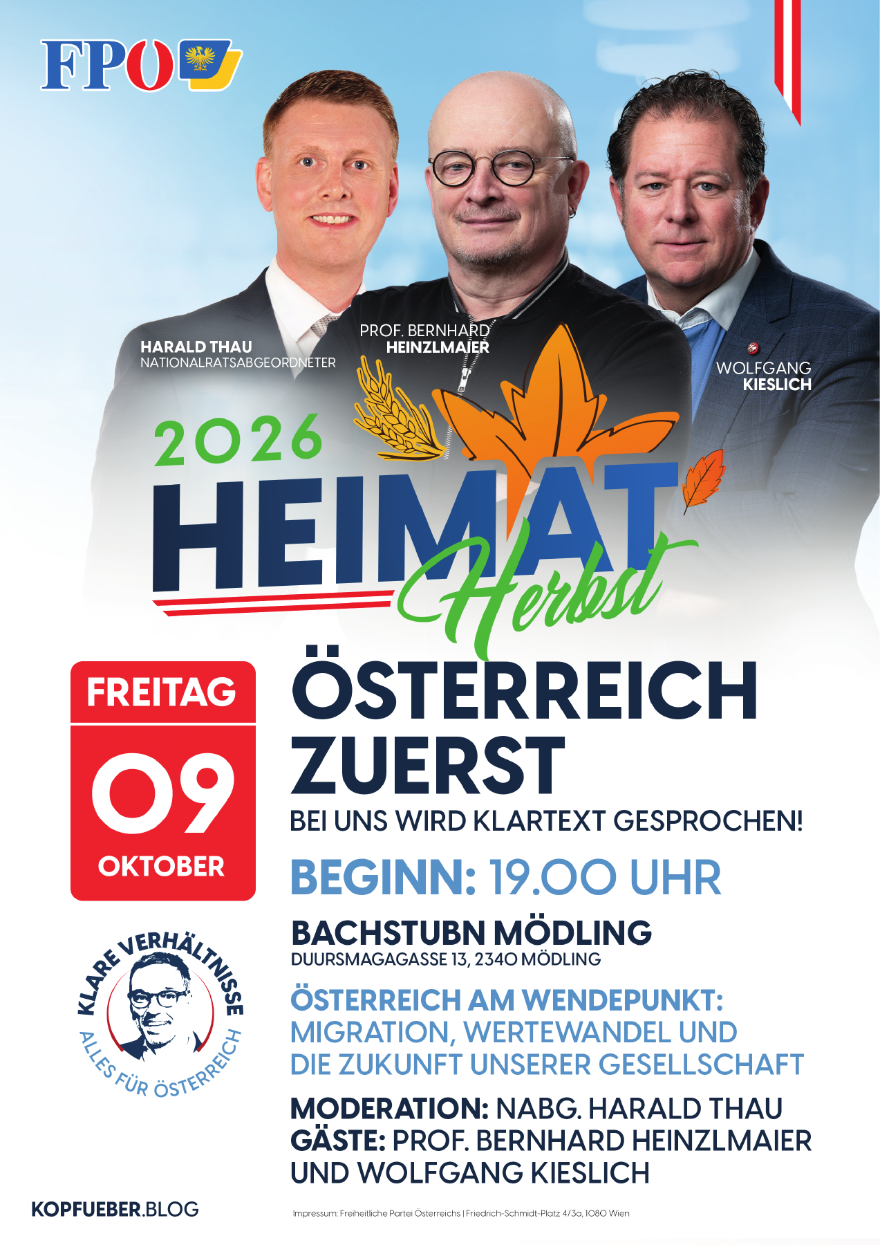 Österreich zuerst: Diskussionsabend – FPÖ Mödling