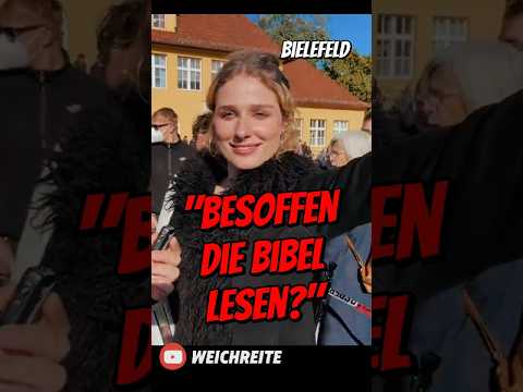 "Darf man die Bibel lesen wenn man besoffen ist?" Antifa Gegendemo AfD Infostand Bielefeld 10.10.26