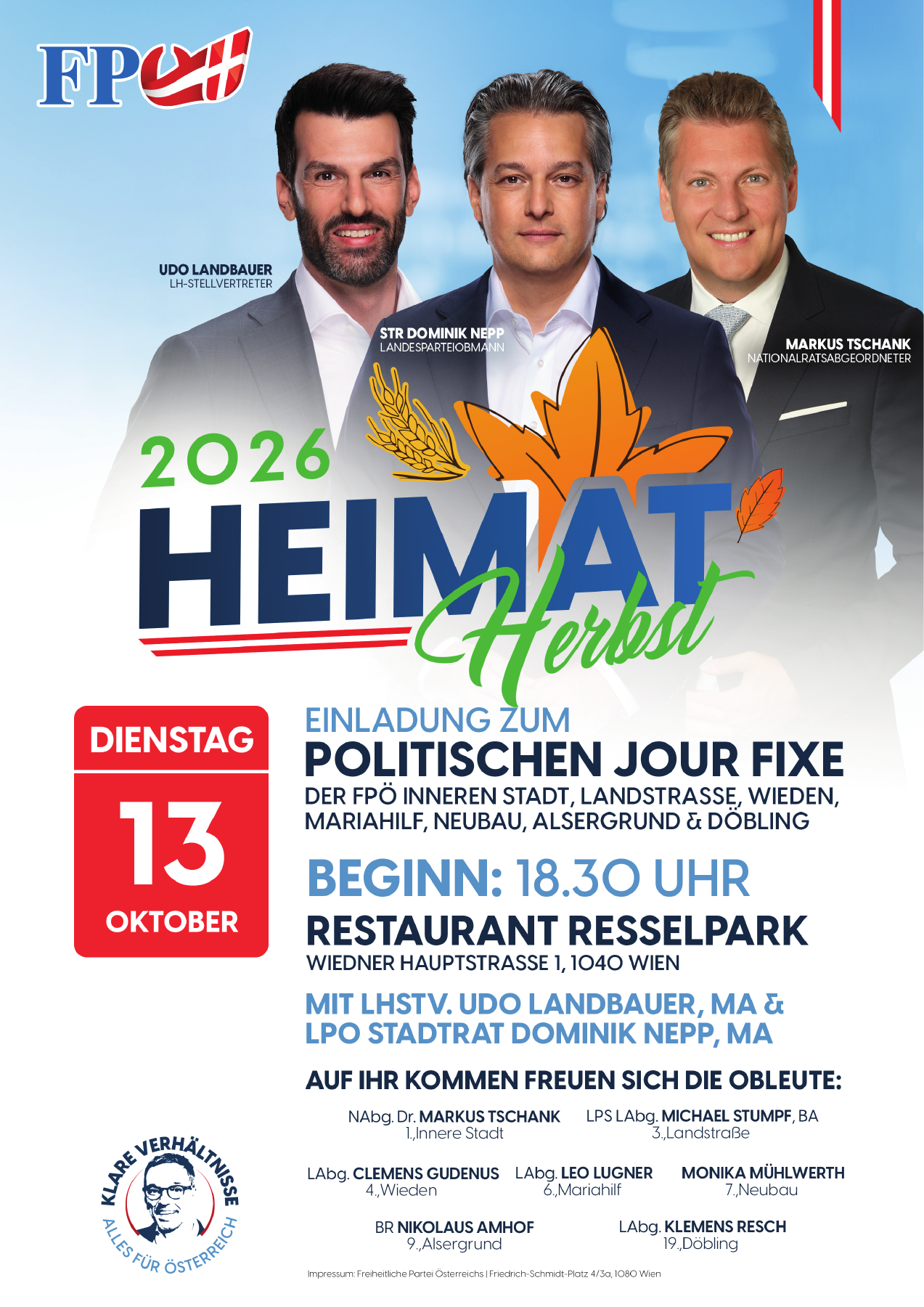 Politischer Jour fixe – FPÖ Wieden