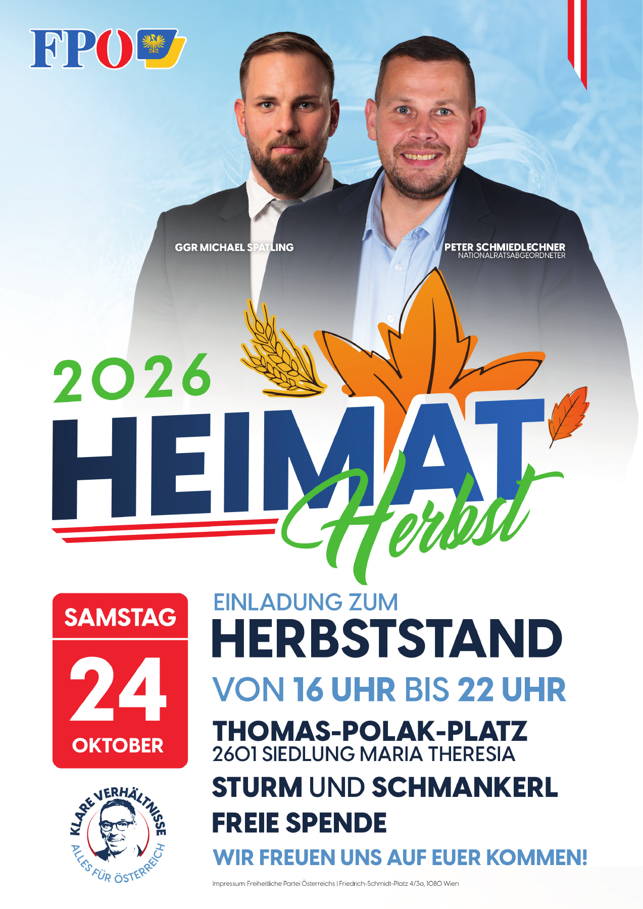 Herbststand – FPÖ Siedlung Maria Theresia