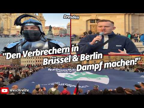 "Den Verbrechern in Brüssel & Berlin Dampf machen!" @SaveEuropeAct  Antifa DieLinke Dresden 12.10.26