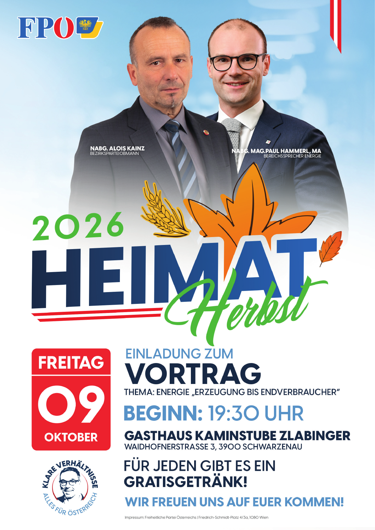 Vortrag: Energie von der Erzeugung bis zum Endverbraucher – FPÖ Schwarzenau