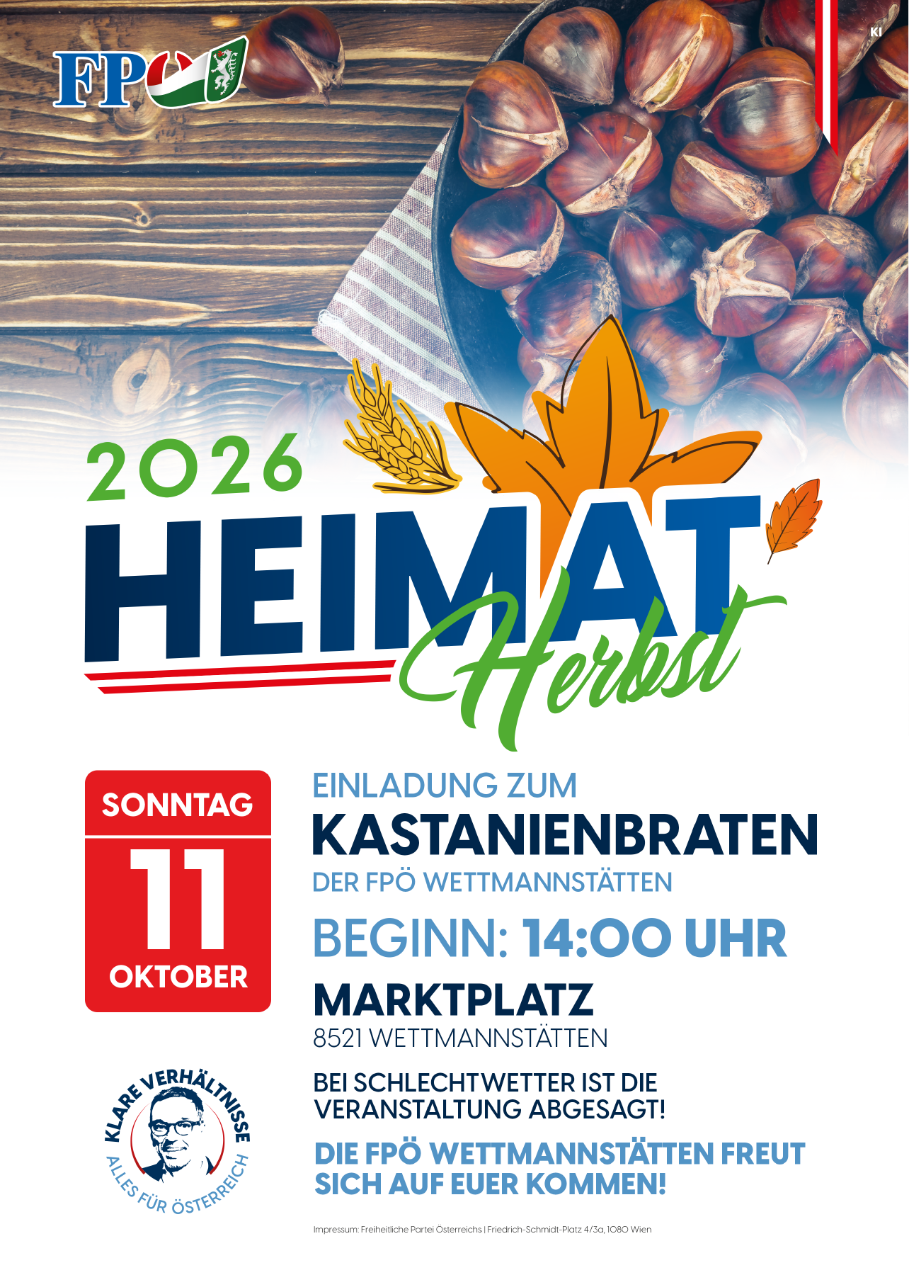 Kastanienbraten – FPÖ Wettmannstätten