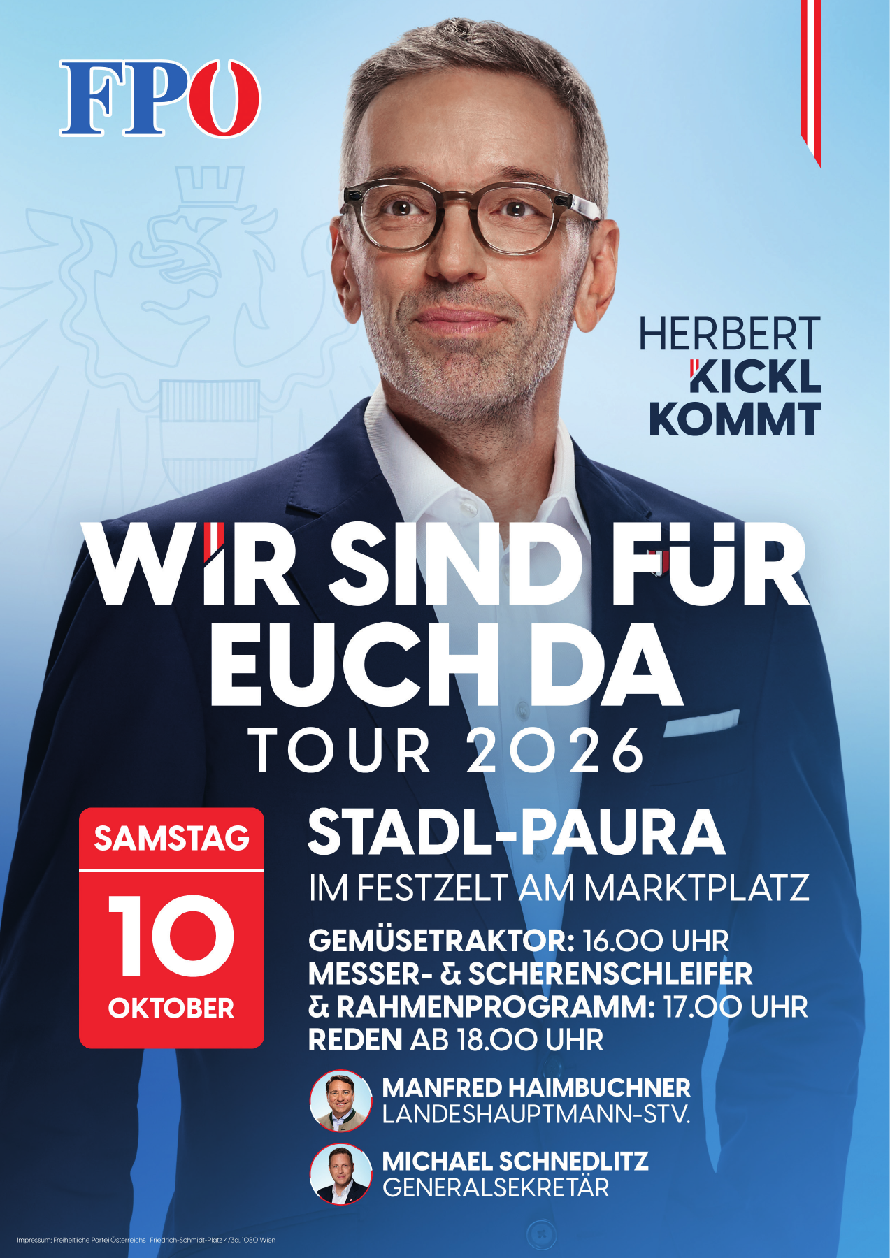 Wir sind für euch da: Herbert Kickl in Stadl-Paura