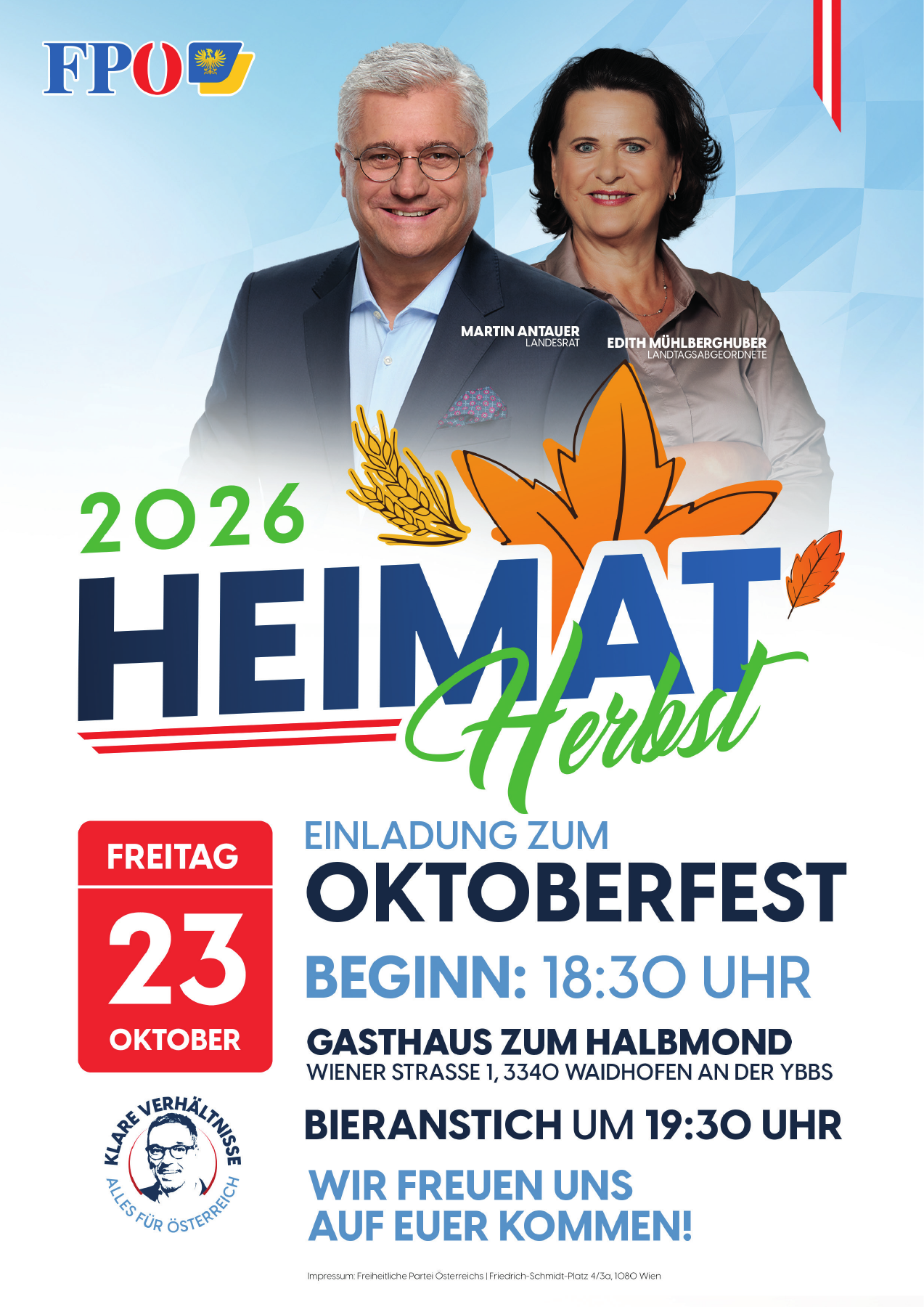 Oktoberfest – FPÖ Waidhofen an der Ybbs