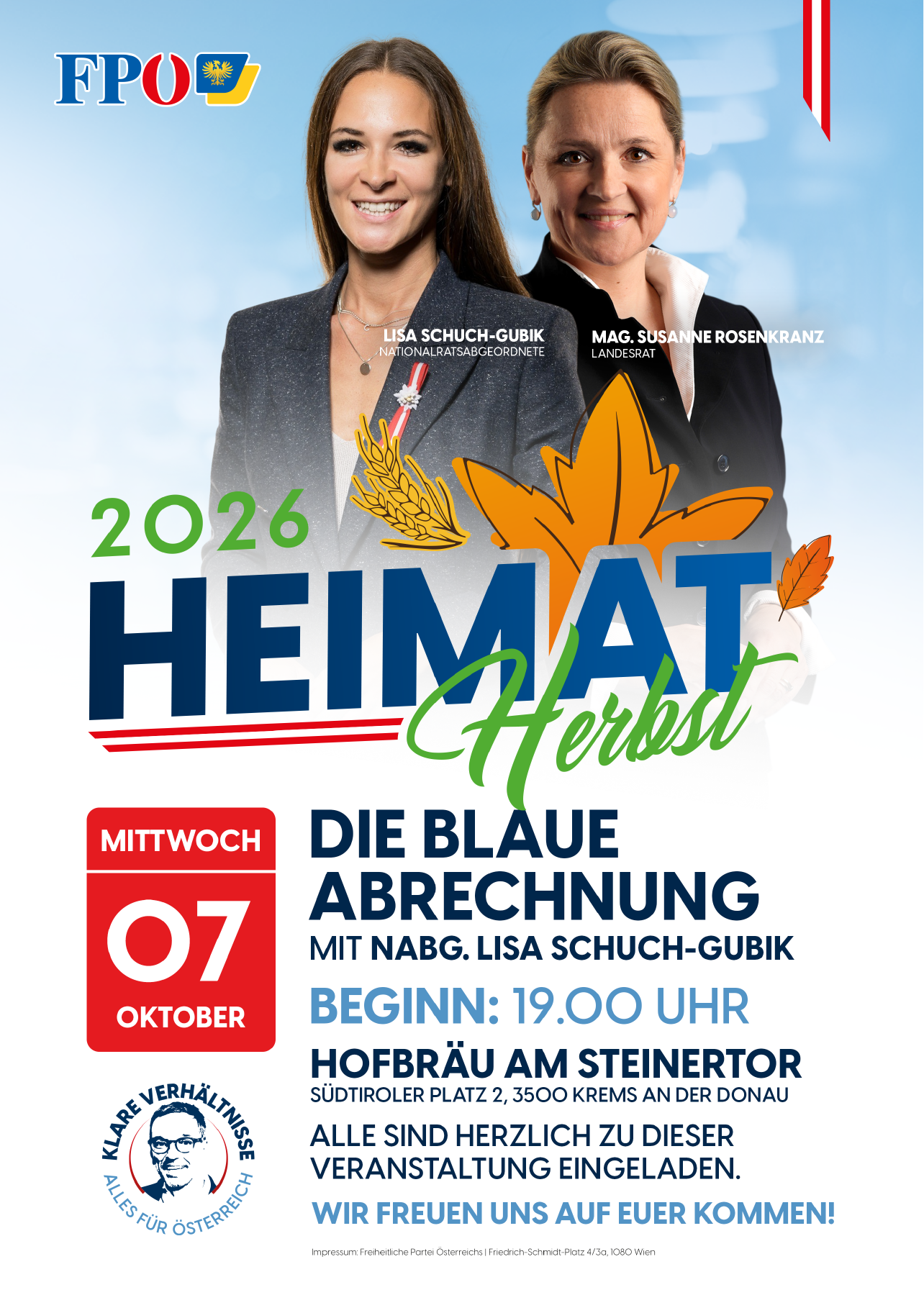 Die blaue Abrechnung mit Lisa Schuch-Gubik – FPÖ Krems