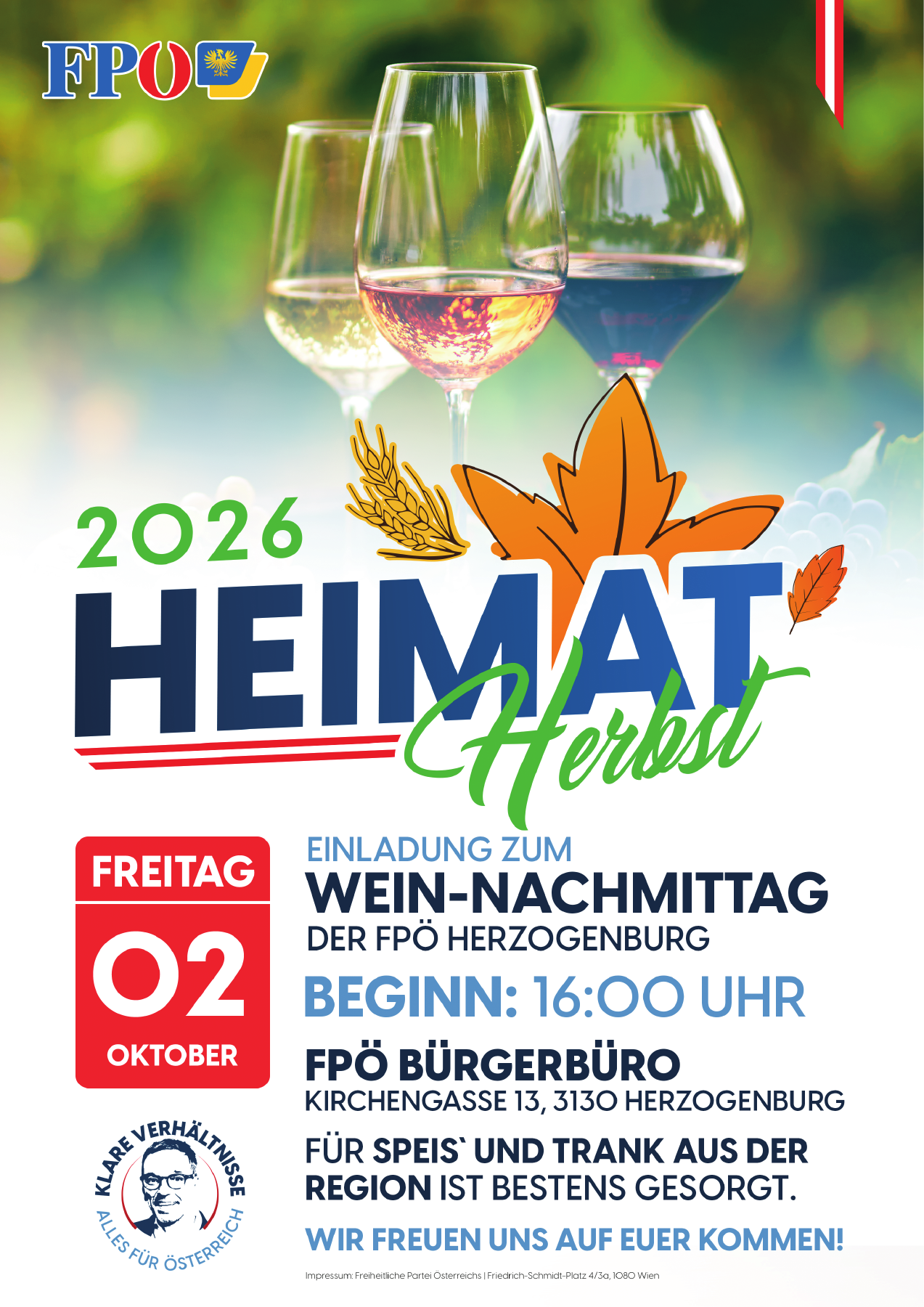 Wein-Nachmittag – FPÖ Herzogenburg