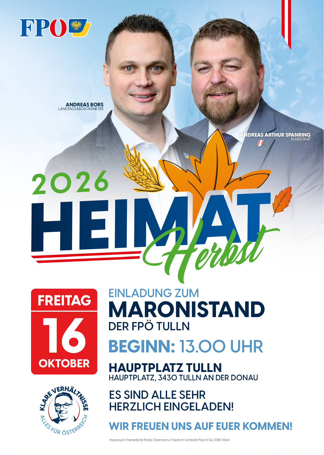Maronistand – FPÖ Tulln