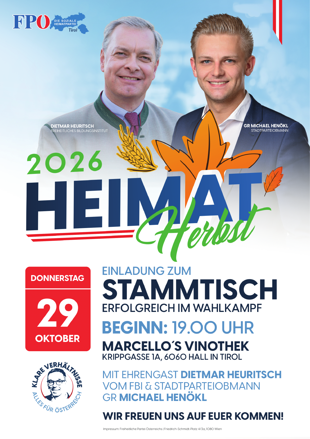 Stammtisch – FPÖ Hall in Tirol