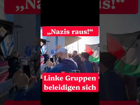 „Nazis raus!“ - Linke Gruppen beleidigen sich gegenseitig.