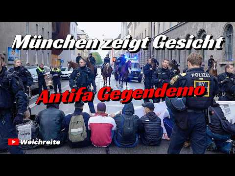 München zeigt Gesicht "Merz muss weg!" & Antifa Gegendemo Sitzblockaden 17.10.26 Polizeieinsatz