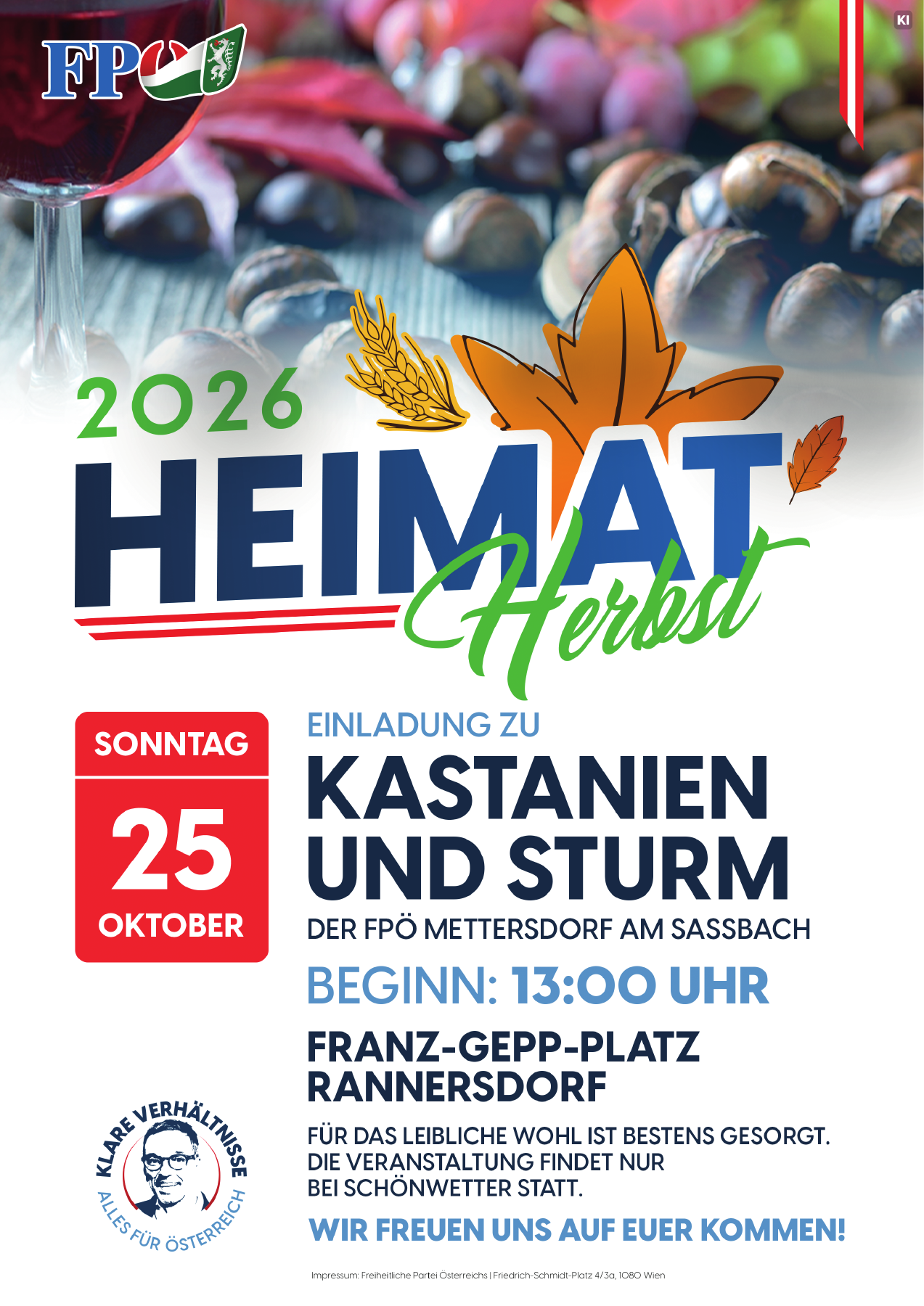 Sturm und Kastanien – FPÖ Rannersdorf in Mettersdorf am Saßbach