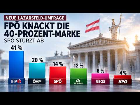 Umfrage-Hammer: FPÖ knackt 40-Prozent-Marke – SPÖ stürzt ab!