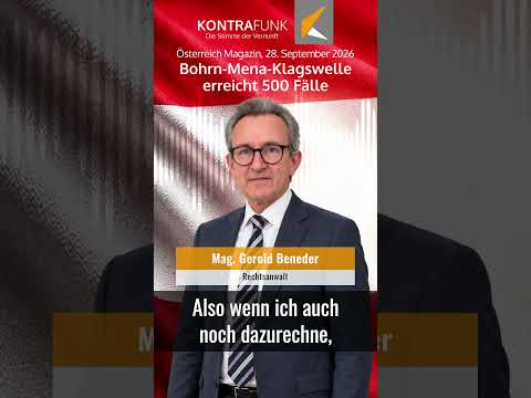 Bohrn-Mena-Klagswelle erreicht 500 Fälle