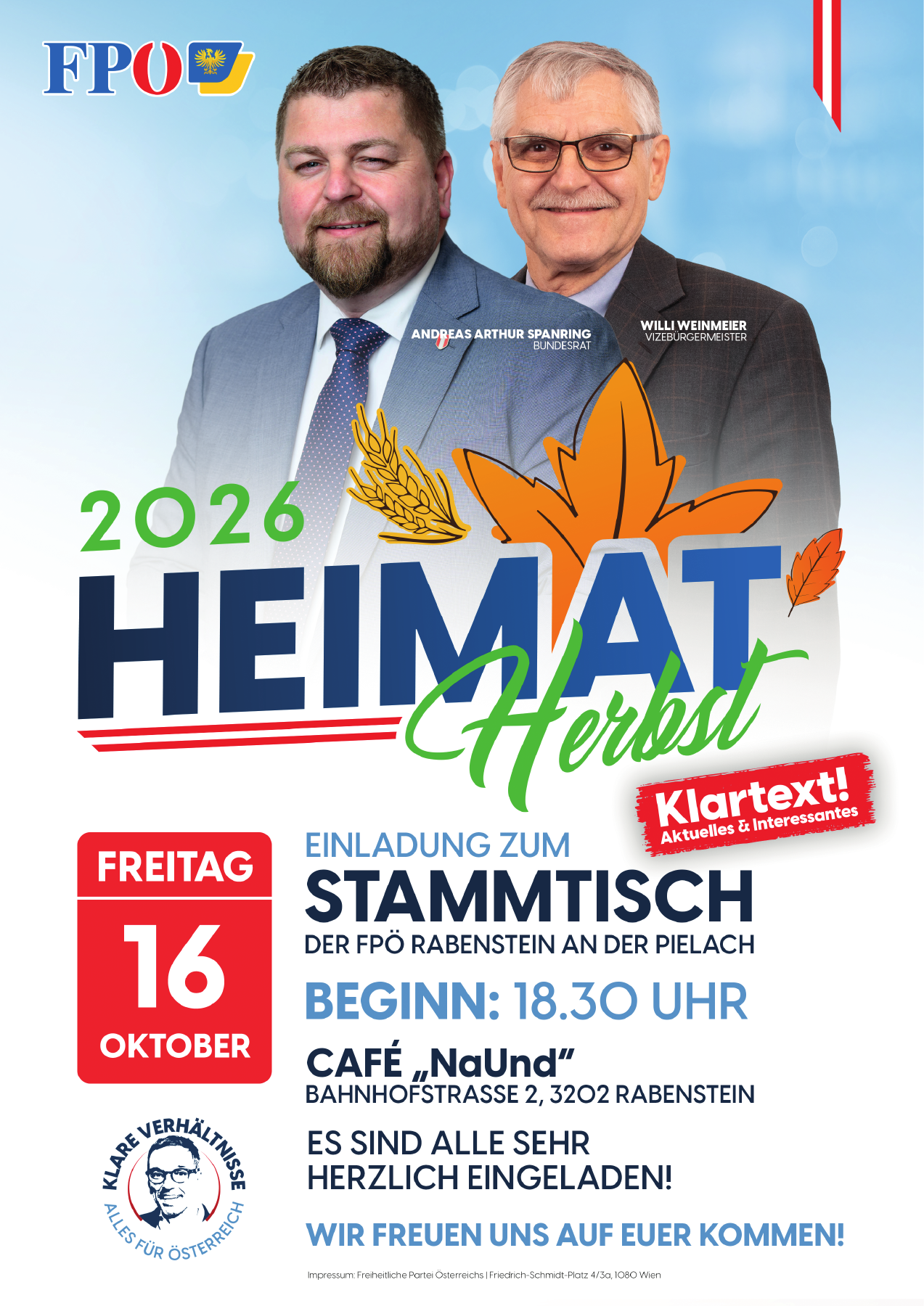 Stammtisch – FPÖ Rabenstein an der Pielach